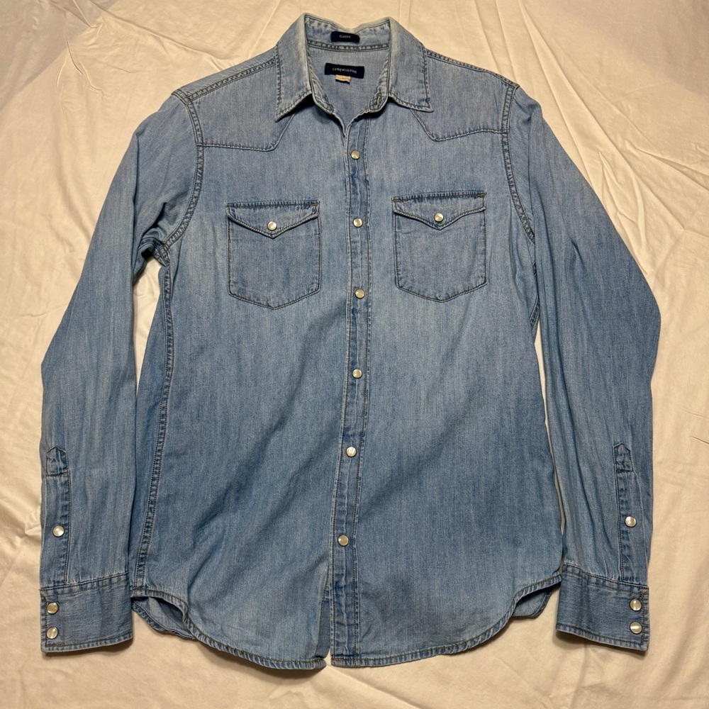 J. Crew Light Blue Denim Button Down Shirt